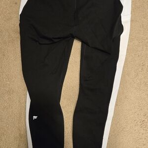 Fabletics Black and White Powerhold Leggings